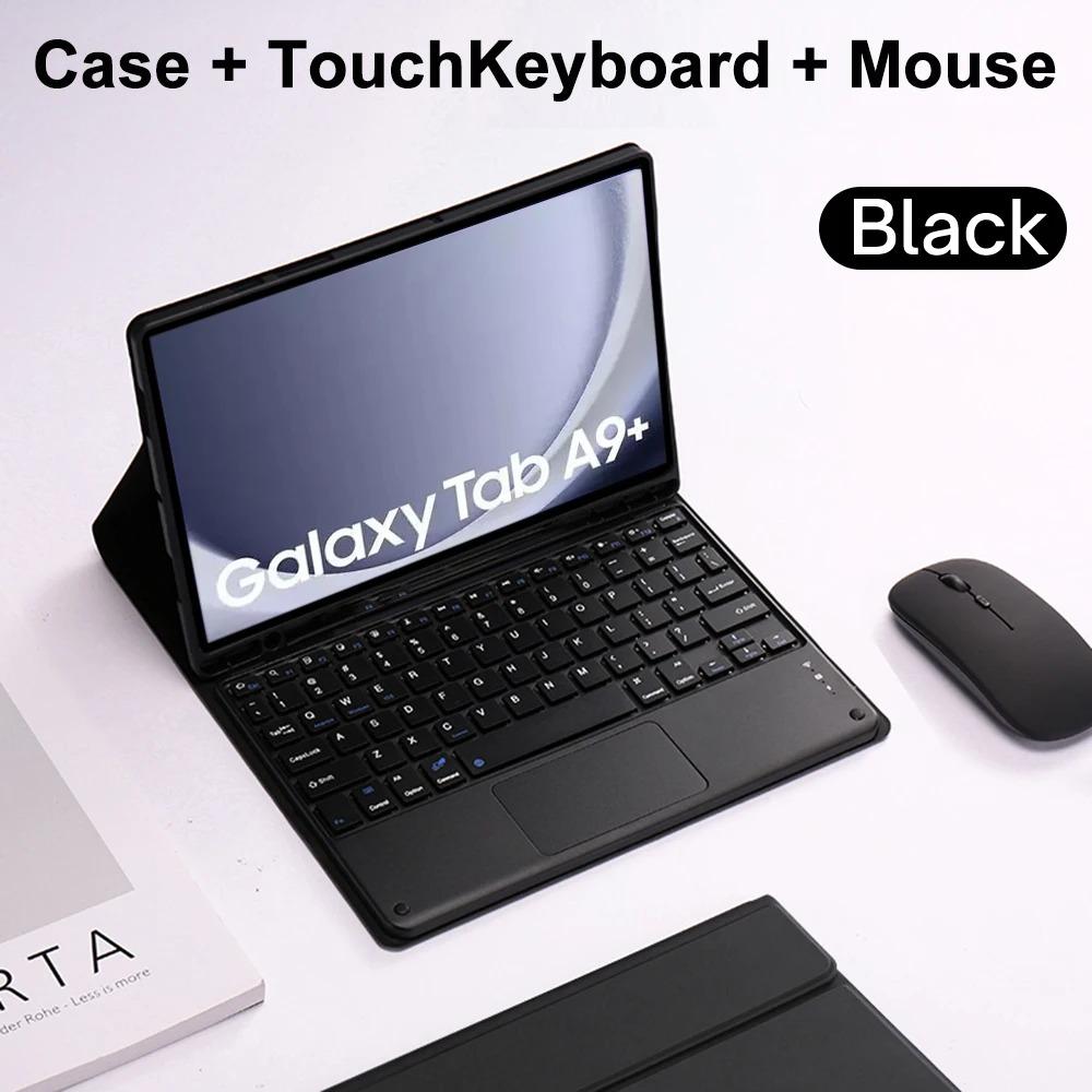 Keyboard Tablet Case for Samsung Galaxy Tab A9 Plus Leather Cover for Samsung Tab A9+ SM-X210 X216 X218 Magic Bluetooth Keyboard Case