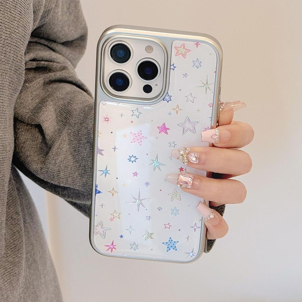 Gilt for Apple 15 Promax Phone Case for IPhone 16 Glue Dopamine Star 17 Electroplating 14 for Huawei