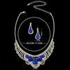3 Wedding Season Women's Wave Drop Necklace and Earring Set for Banquet and Party Accessories