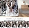 Zebra Sprchový závěs Divoká zvířata Matka a mládě zebra Zvířecí design Černobílé pruhy Koupelnová dekorace Voděodolná látka Safari