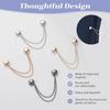 12 Pcs Magnetic Clothing Clips with Chain, Metal Magnetic Clothing Clips for Women in Gunmetal Gold Silver, Multi Use P for Clothes to Adjust Hem