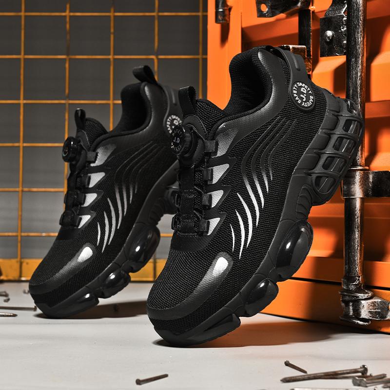 Fashion Summer Work Safety Protection Shoes Air Cushion Breathable Safety Shoes Anti-stabbing -smash Lightweight Sports Shoes For Men