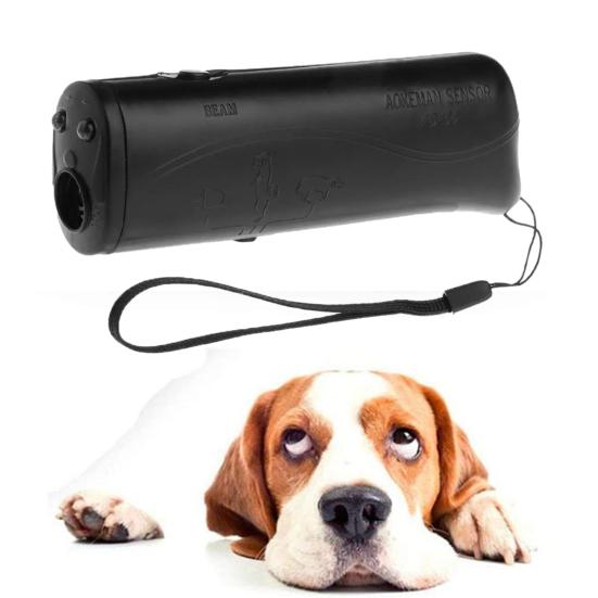Ultrasonic Dog Repeller Stop Barking Bad Behavior LED Flashlight Portable Design Multifunctional Dog Repeller