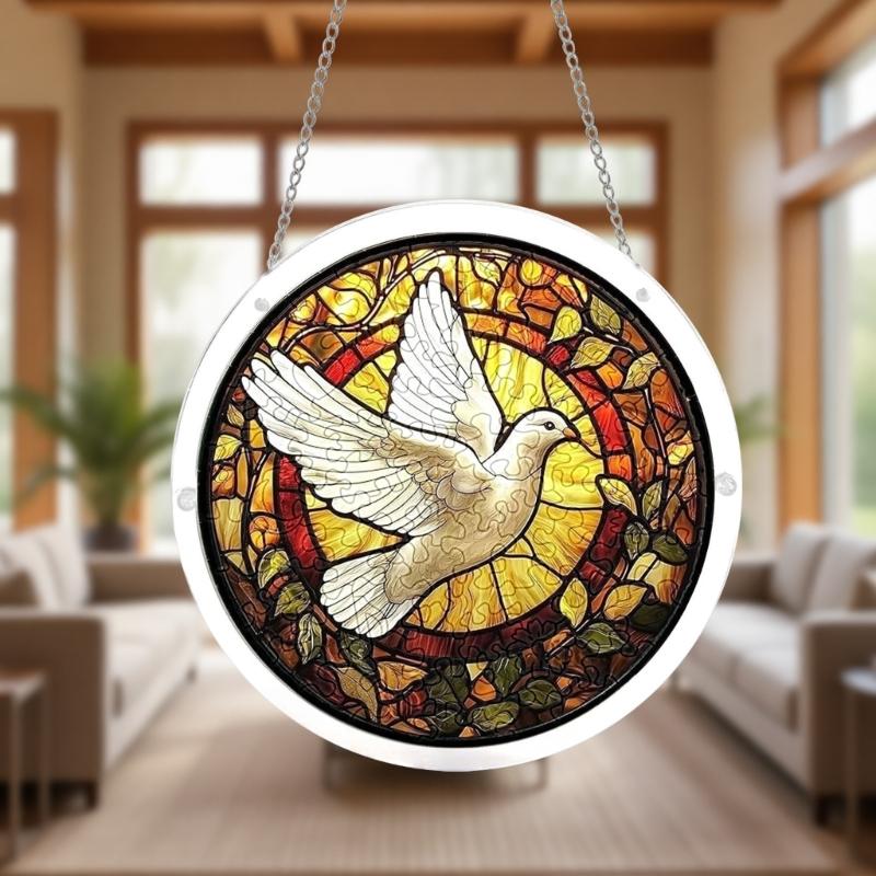 Verriegelbare Acryl-Puzzles Sonnenfänger Bunte Hängende Lichtfänger Ornamente Für Heimfensterdekoration