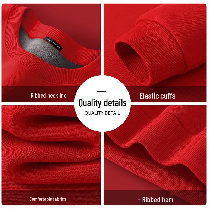 Mark Hua Fei Unisex Fleece-lined Round Neck Sweatshirt