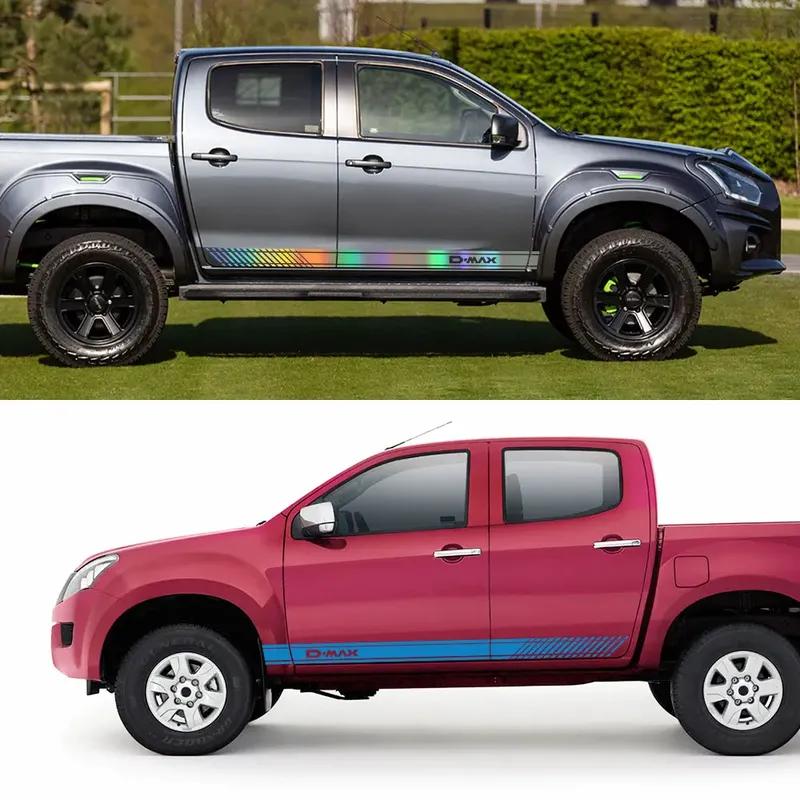 Car Stickers For Isuzu D Max Dmax D-Max Pickup Door Stripes Side Decals Truck Bed Side Mountain Decor Cover Auto Accessories