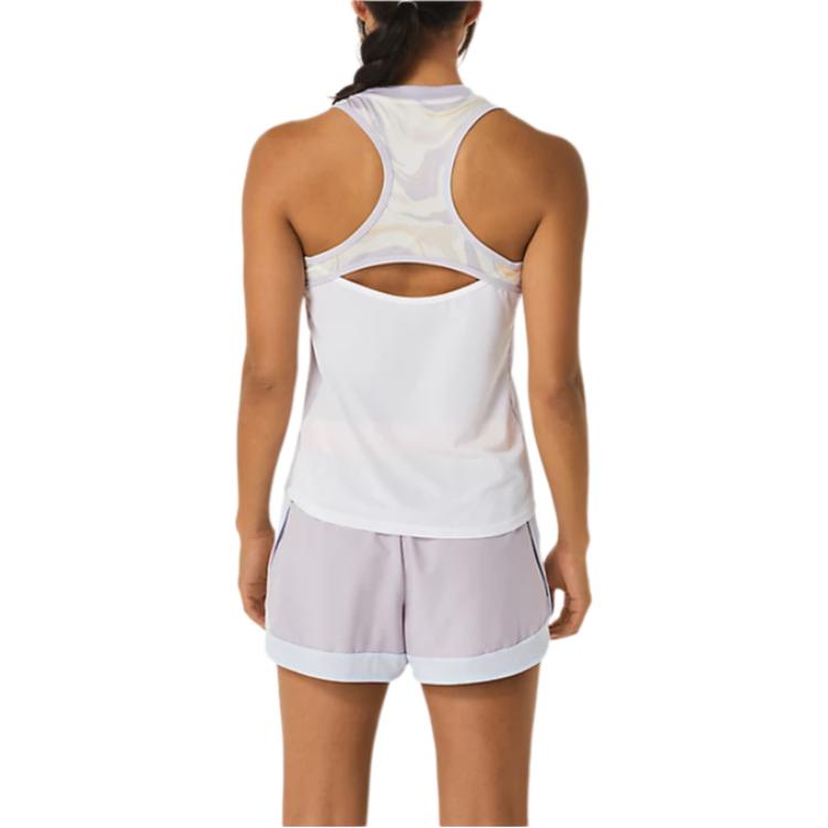 Asics Tennis Comfortable Color Block Round Neck Pullover Vest Women tops Purple White 2042A250-500