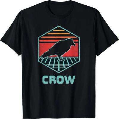 Crow Retro Vintage 80s Retrowave Gift T-Shirt