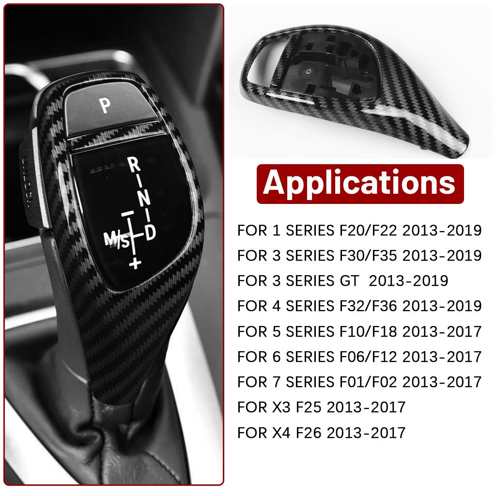 Car Gear Shift Knob Cover Auto Gear Knob Shift Lever Cover Replacement For Bmw F30 F31 F32 F33 F34 F36 F07 F10 F11 F06 F12 F14