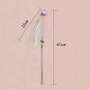 Wire Teasing Cat Stick Long Pole Feather with Bell Fairy Stick Bite Resistant Training Teaser Wand Kitten Toy Pet Supplies