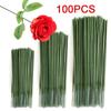 100Pcs DIY Handmade Simulation Plant Stem Crafts Rose Stem Durable Flower Stem Iron Wire  Home Decor