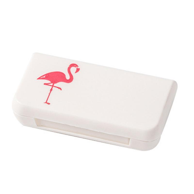Portable Pill Box With 3 Compartments Cute Pattern Sealed Lid Perfect For Travel Outdoor Daily Medicine Use