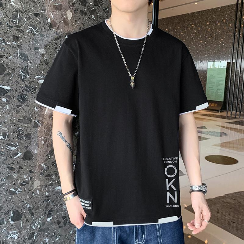 Short-sleeved T-shirt Tops Half-sleeve Round Neck Half-sleeved T-shirt