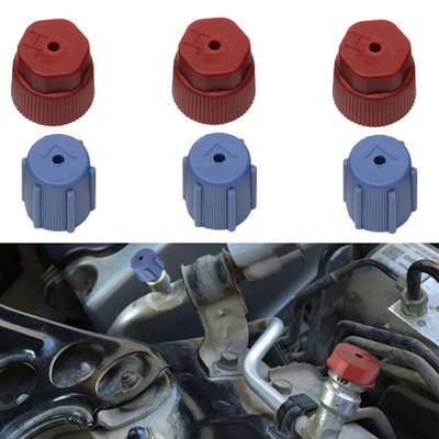 3 paia di porte di ricarica per sistema di aria condizionata per auto, lato alto e basso, da 13 mm e 16 mm