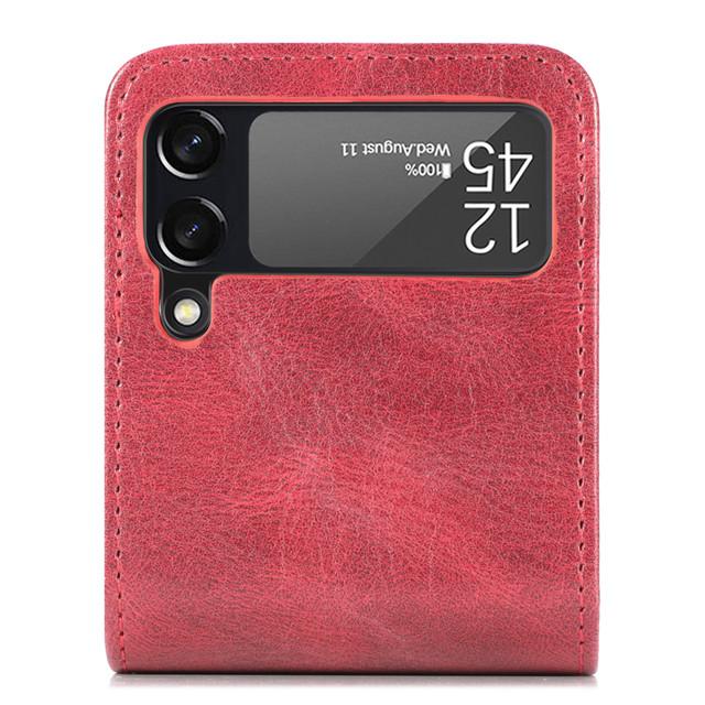 Non -Fingerprint Card Holder Leather Case For Samsung Galaxy Z Flip4 5g Flip 4 Flip3 Flip 3 Wallet Cover For Samsung Z Flip4