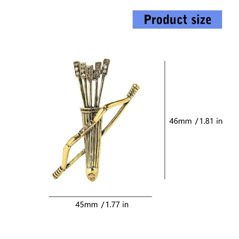 Unique Design Vintage Arrows Theme Brooch Retro Quiver Pin Alloy Fashion Accessory Suitable For Casual Formal Wear