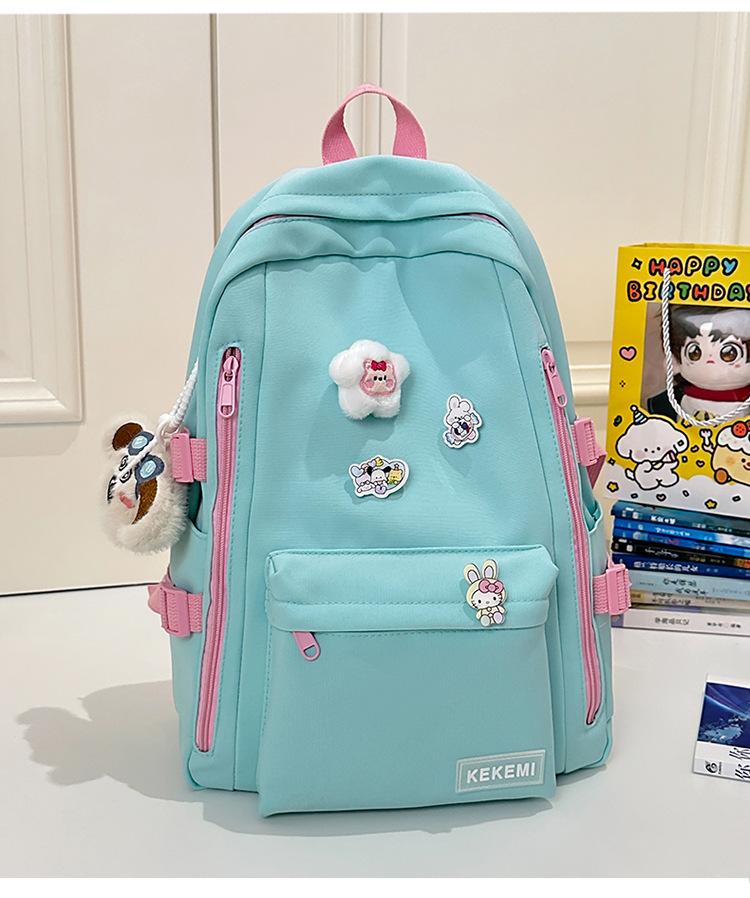 School Bag 2025 New Japanese Ins Harajuku Third To Sixth Grade School Bag High Value Mint Green Small Fresh Backpack