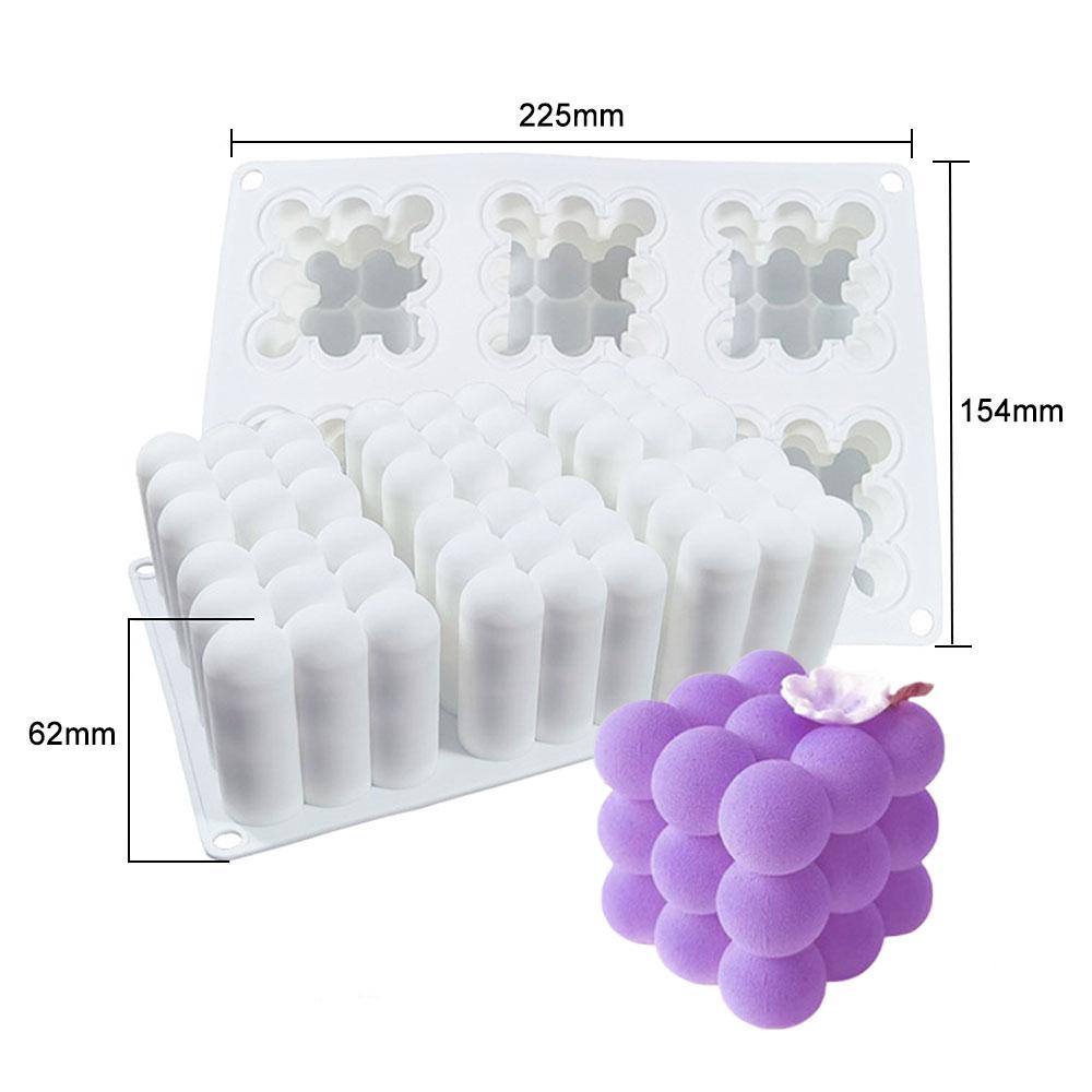 Silicone world Silicone 3D Cube Baking Mousse Cake Mold Dessert Molds DIY Aromatherapy Candle Plaster Mould Handmade Soap Mold