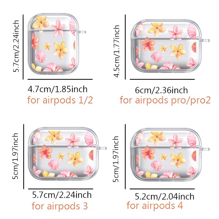 Glamorous Floral Pattern Case For Airpods Pro Pro3 1 4 Pro2 3 2 Clear Earphone Cases Cover
