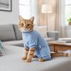 Adjustable Cat Recovery Suit Breathable Comfortable Cat Sterilization Suit Soft Solid Color Pet Anti-Lick Suit Neuter Recovery