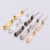 50pcs/lot 15 20 25 30 35 40mm Metal Safety Pins Brooch Settings Blank Bases Brooch Clip Base Pins For DIY Jewelry Making