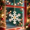 Unfinished Wood Blanks 10Pcs 2D Wooden Christmas Ornaments, Blank DIY Craft Hanging Tags, Indoor Festive Decor Tree Decorations, Slices for