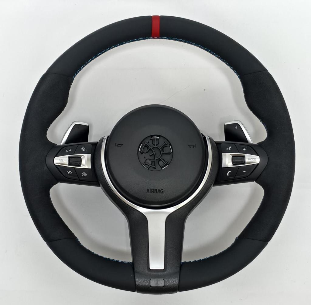 Für BMW Serie F20 F22 F23 F30 F31 F32 F33 F36 M3 F87 M2 F80 M3 F82 F83 Upgrade Lenkrad mit Halbleder Alcantara Enthält keine Airbags
