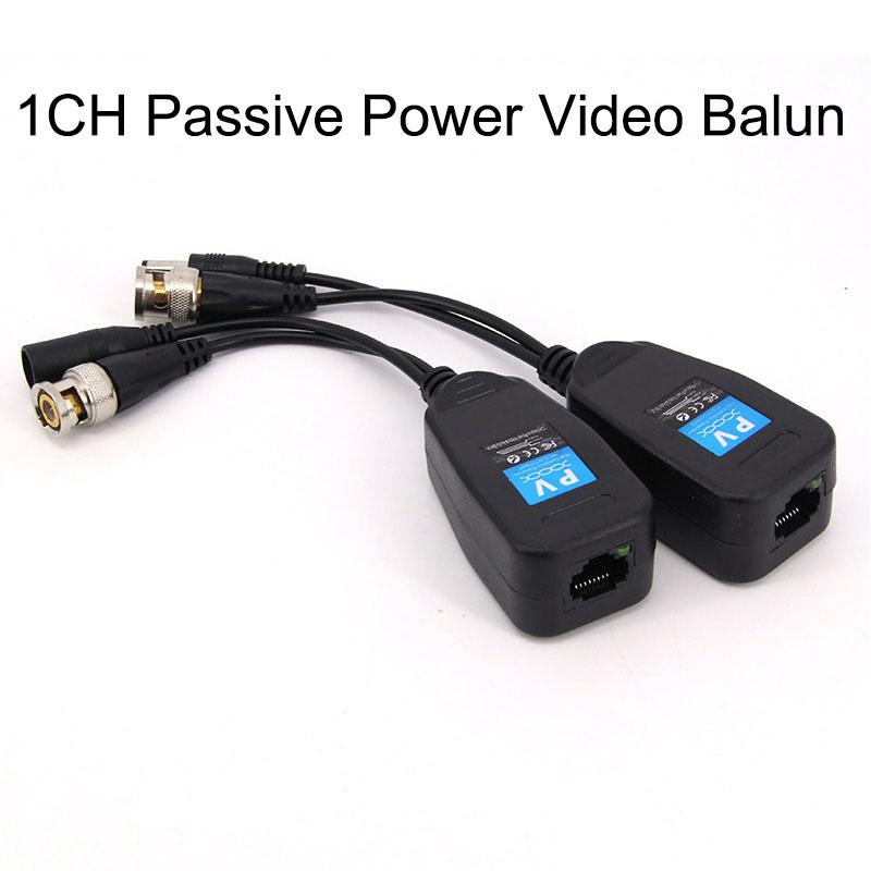 

1080P 8MP 2 to 1 3 in 1 ch Passive Balun RJ45 CCTV Video трансивер Coax BNC Power Supply Power Connectors For HDCVI HDTVI AHD Camera No 1