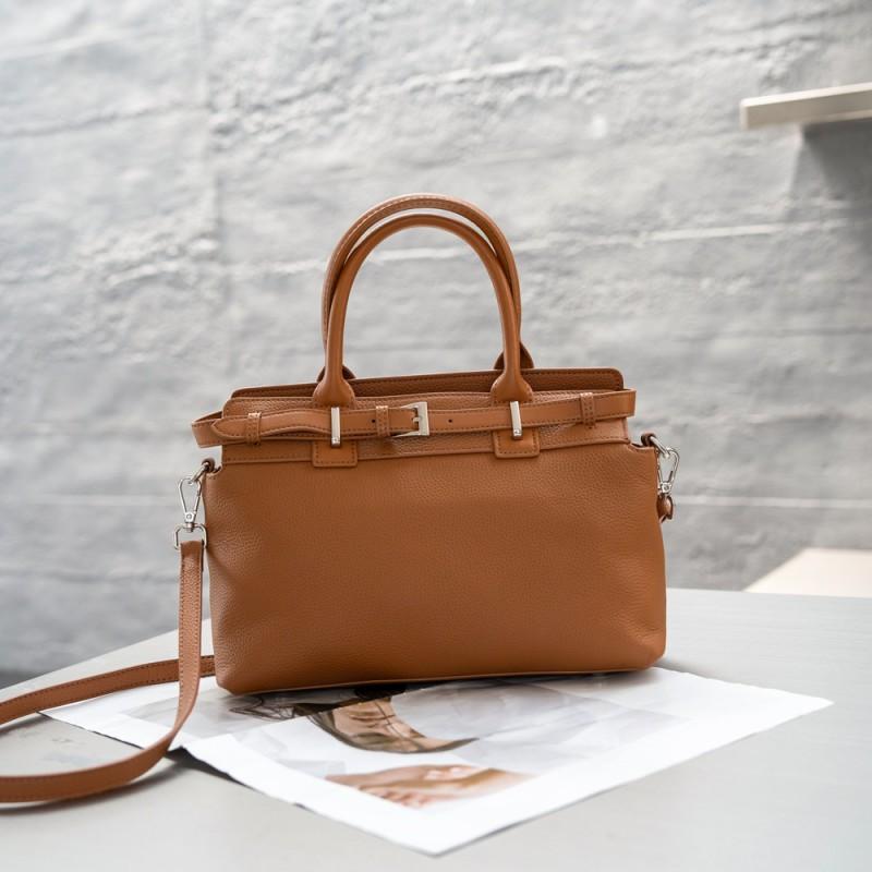 Large-capacity Tote Bag Women's Factory Genuine Leather Fashionable TOGO Top-layer Cowhide Cross-section Handbag