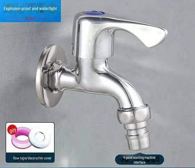 Waschmaschinen-Wasserhahn mit zwei Ausgängen und erweiterter Konstruktion für Wischbecken