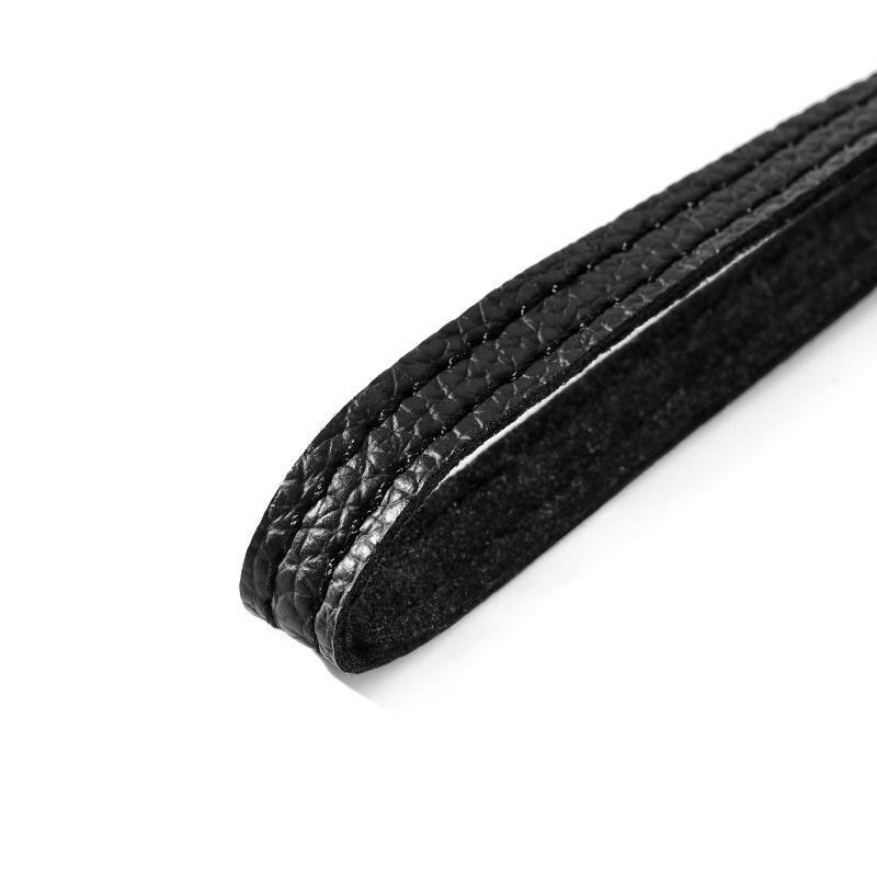 SP-103 Schwarze Kohlekugel Anhänger Lanyard - Niedliches PU Leder Schlüsselanhänger Zubehör