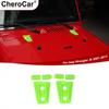 Green Front Engine Hood Hinge Cover Trim Exterior for Jeep Wrangler JK 2007-2017