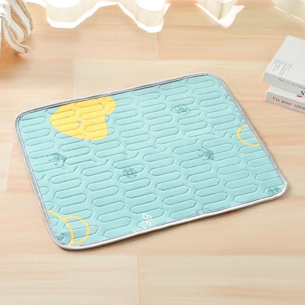 Washable Cooling Dog Mat Cool Feeling Cat Sleeping Cushion Cartoon Pattern Pet Nest Mat  Car Travel