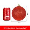 Red Shiny & Matte Glitter Christmas Ball Ornaments - Plastic Hanging Decorations (6-30cm) for Festival Scenes