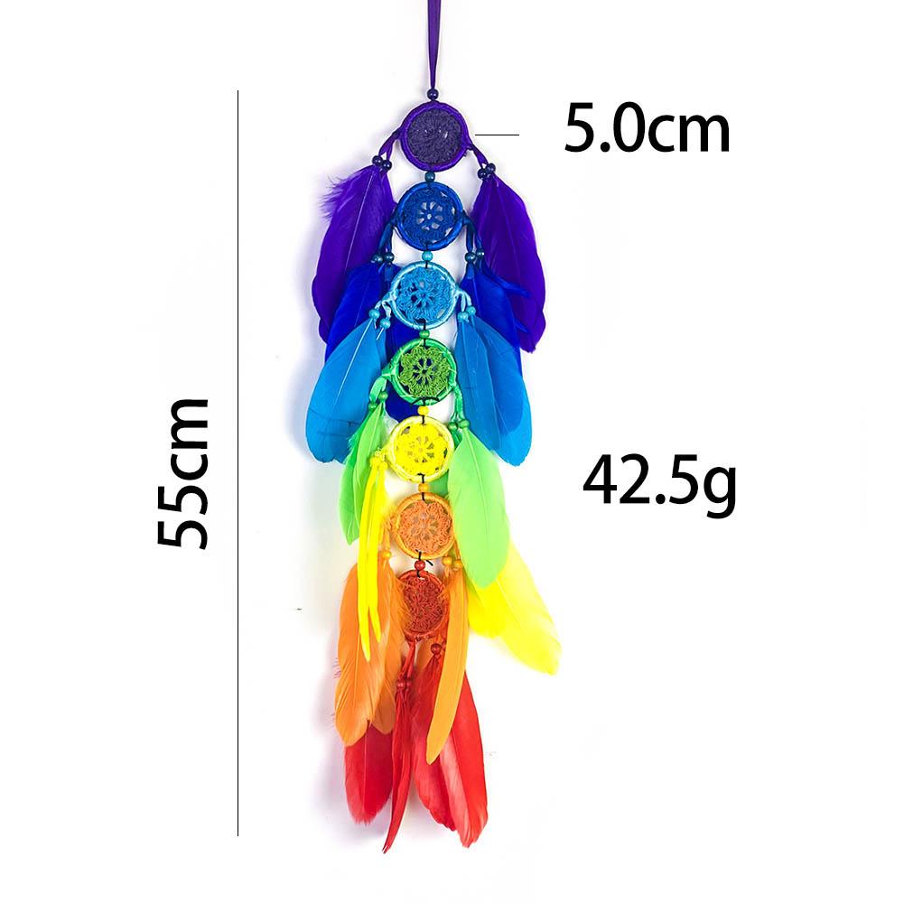 

Йога Медитация Радуга Чакра Ловец снов Перья Ручная работа Ремесло Сад Автомобиль Украшение Дети Скандинавский настенный декор Подарок