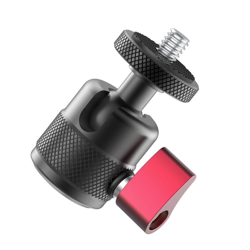 1/4  Camera Mount Tripod Adapter 360 Degree Rotating Camera Mount Adapter For Action Cameras Aluminum Black 1