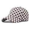 Tongue Cap Duck Printed Chessboard Plaid Design Baseball Cap Breathable Made
