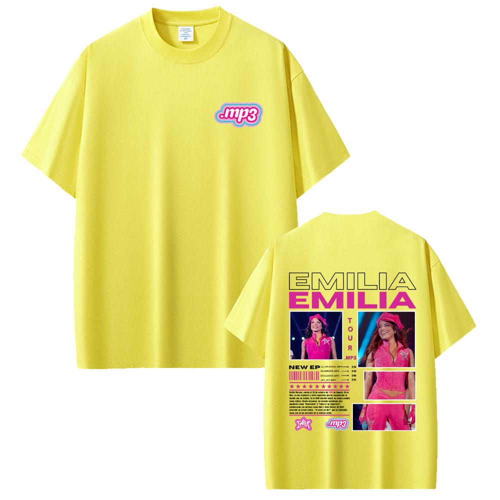 Emilia Mernes MP3 Tour Graphic Tshirt Male Fashion Aesthetic T Shirts Unisex Women Vintage Casual Oversized Crewneck Tshirt Tops