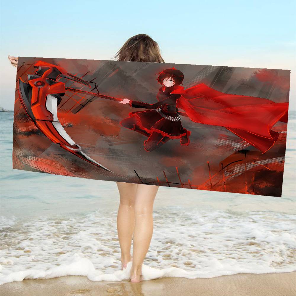 RubyRose RWBY Anime Microfiber Printed Beach Towel Mountain Climbing Yoga Beach Swimming Running Absorbent Soft Towel