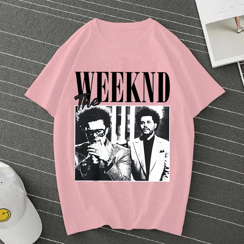Pop Singer Artist The Weeknd Print Anime Tops Tees Clothes Unisex T-shirt Women Cartoon Tee Short Sleeve Fashion Girls T Shirt
