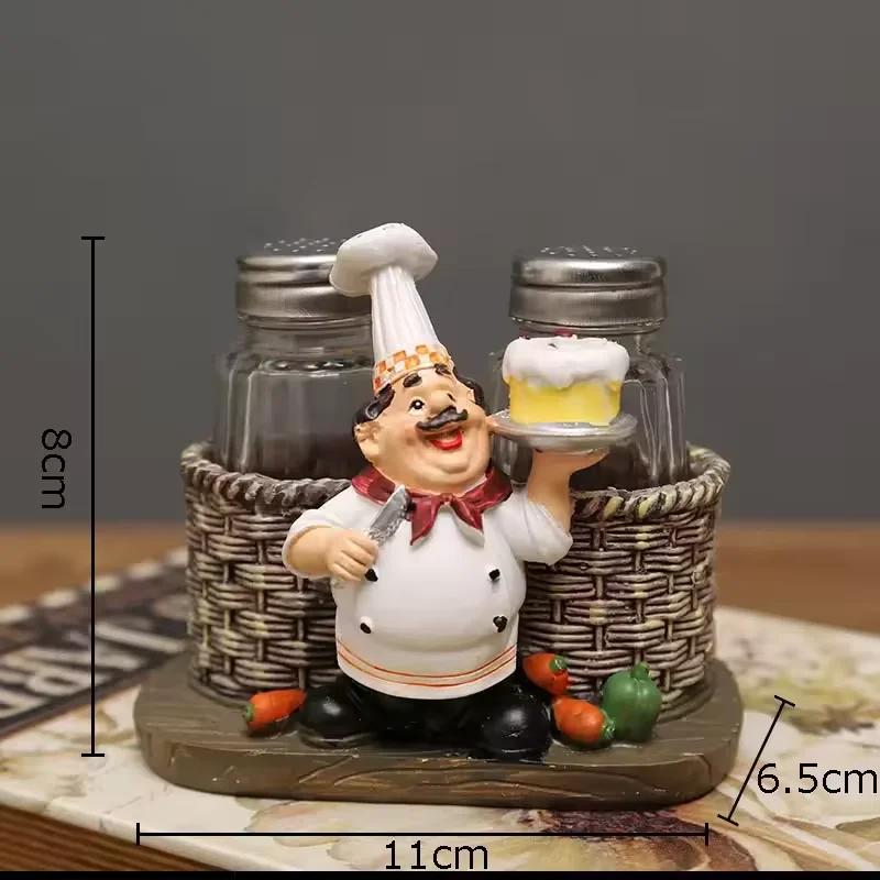 Bearded Chefs Creative Figures Statue Desk Decoration Professional Chef Character Resin Sculpture Ornaments Modern Home Decor