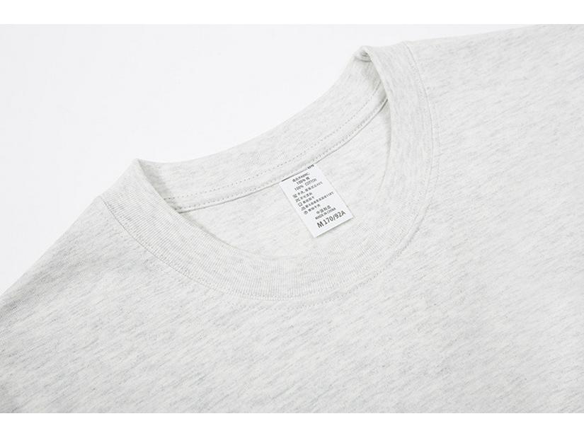 600G Heavyweight Men's Loose Fit Pure Cotton Long Sleeve T-Shirt - Small Neckline, High Gram Weight, Autumn/Winter.