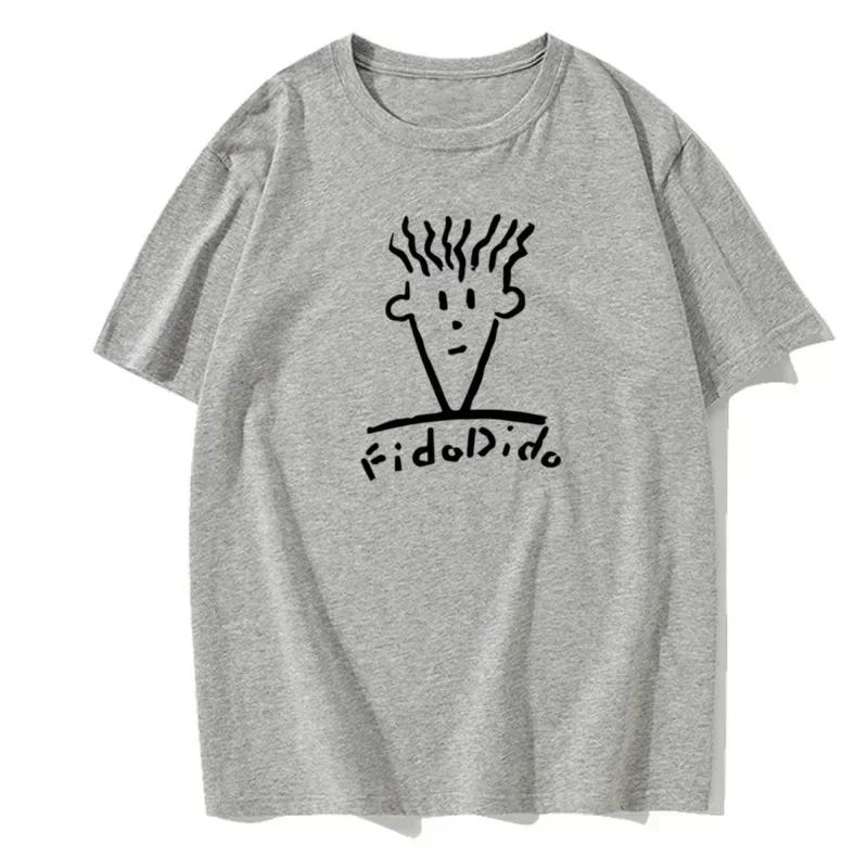 Sommer Casual Kurzarm Luxus Mode T-Shirt Harajuku Print Streetwear T-Shirt Fido Dido Beliebtes Getränk Kleidung