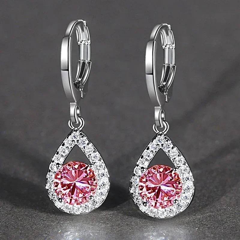 

New Waterdrop Shaped Drop Earrings for Women Simple and Elegant Lady s Ear Accessories Daily Wear Fashion Versatile Zircon