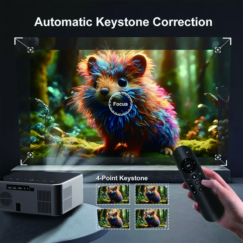 Proiettore Whole A10 Proiettore LCD Smart 4k Nero Film Home Theater Android Bluetooth Wi-fi LED Proiettore Wifi