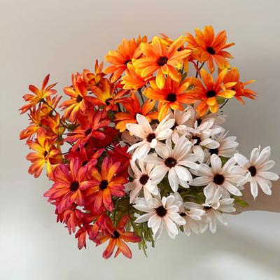 1/4 Bouquet Faux Daisy Bouquets Festive Decoration Silky Chrysanthemum Real Touch Artificial Flowers 14 Blooms Fall Centerpieces