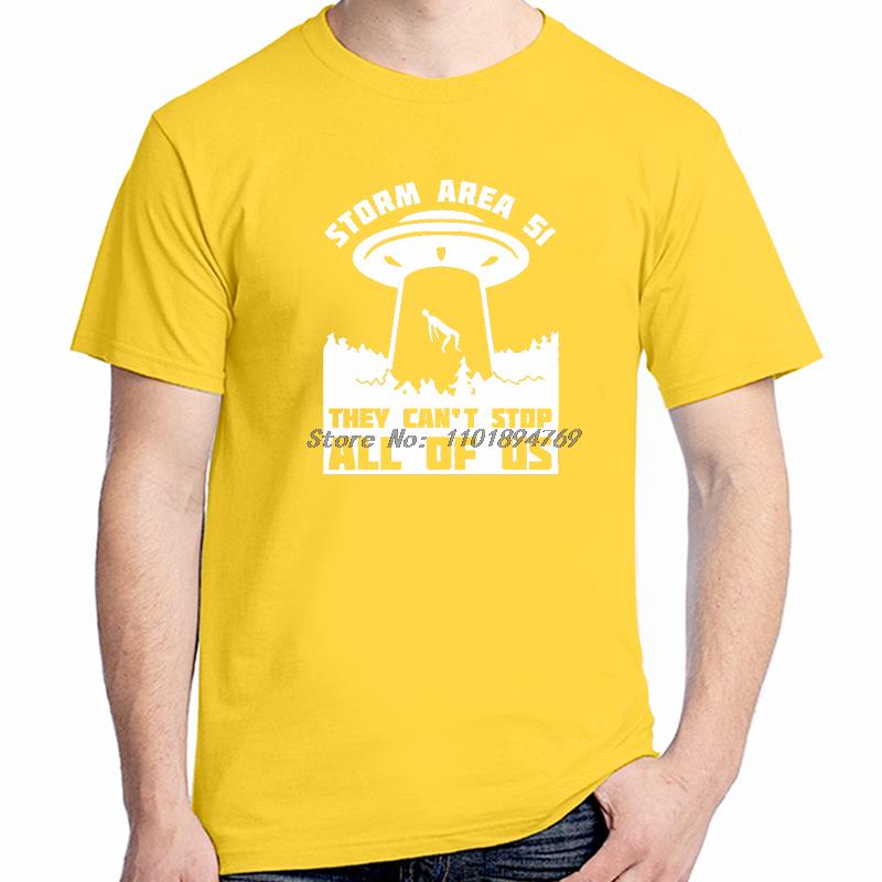Summer Cotton Tshirt Area 51 They Cant Stop All Of Us Graphic T Shirts Short Sleeve Tshirts Streetwear Printed Tshirt