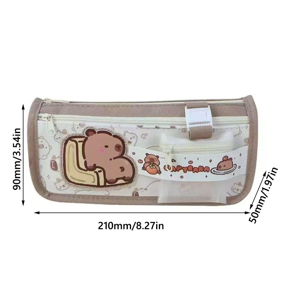 Capybara Pencil Case Multilayer Stationery Bag Multifunctional Stationery Storing Bag  Gift
