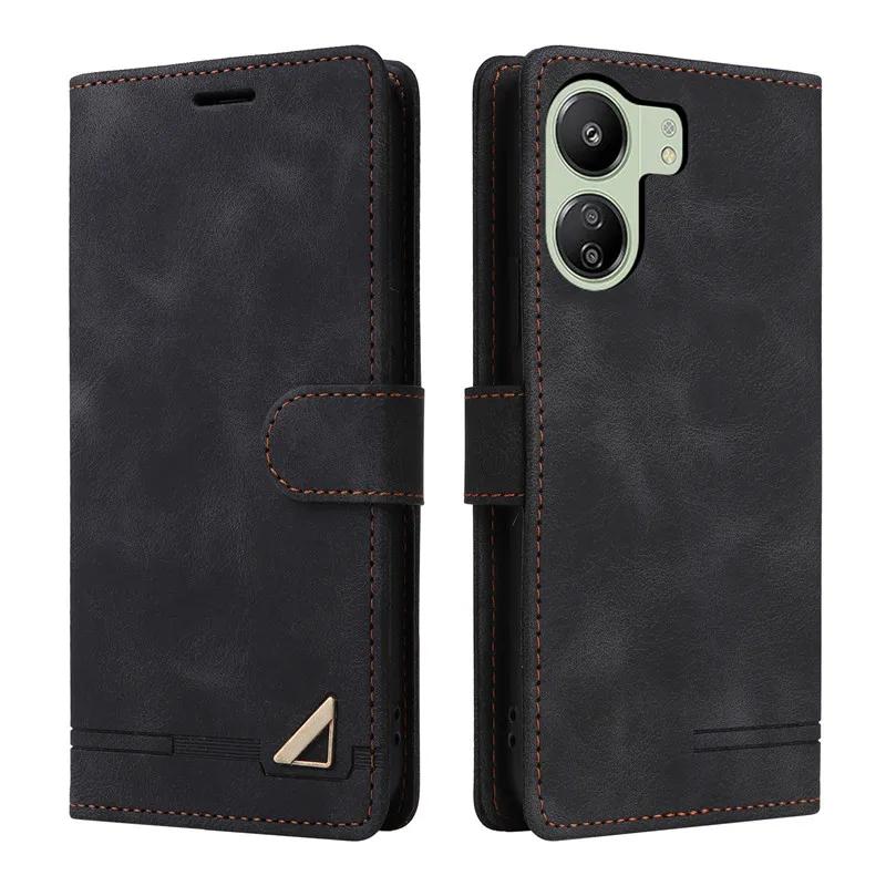 Leather Wallet Bag Phone Case For Xiaomi Redmi Note 13 Pro 4G Note13 Pro+ 13Pro Plus 5G Redmi13C 13C Luxury Flip Cover Card Slot