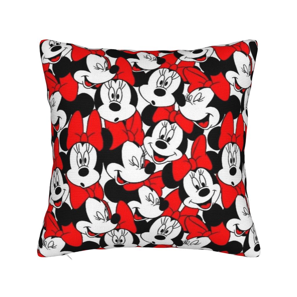 Cute Minnie Mouse Square Pillow Covers Polyester Home Famous Popular Cartoon Cushion Case Cool Decor Pillow Cover 45*45